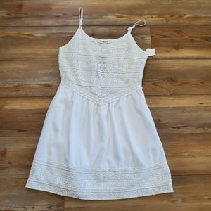 Olive & Oak Dress Womens M White Eyelet Sleeveless NEW